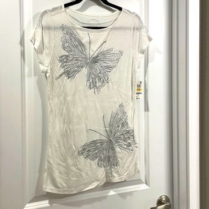 Aides short sleeve butterfly top